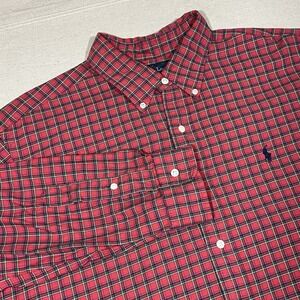 Ralph Lauren Men's XL Classic Fit Button Down Shirt Red/Green/Blue/Black Plaid